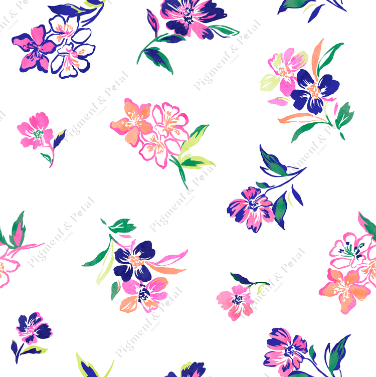 INKY FLORAL PRINT