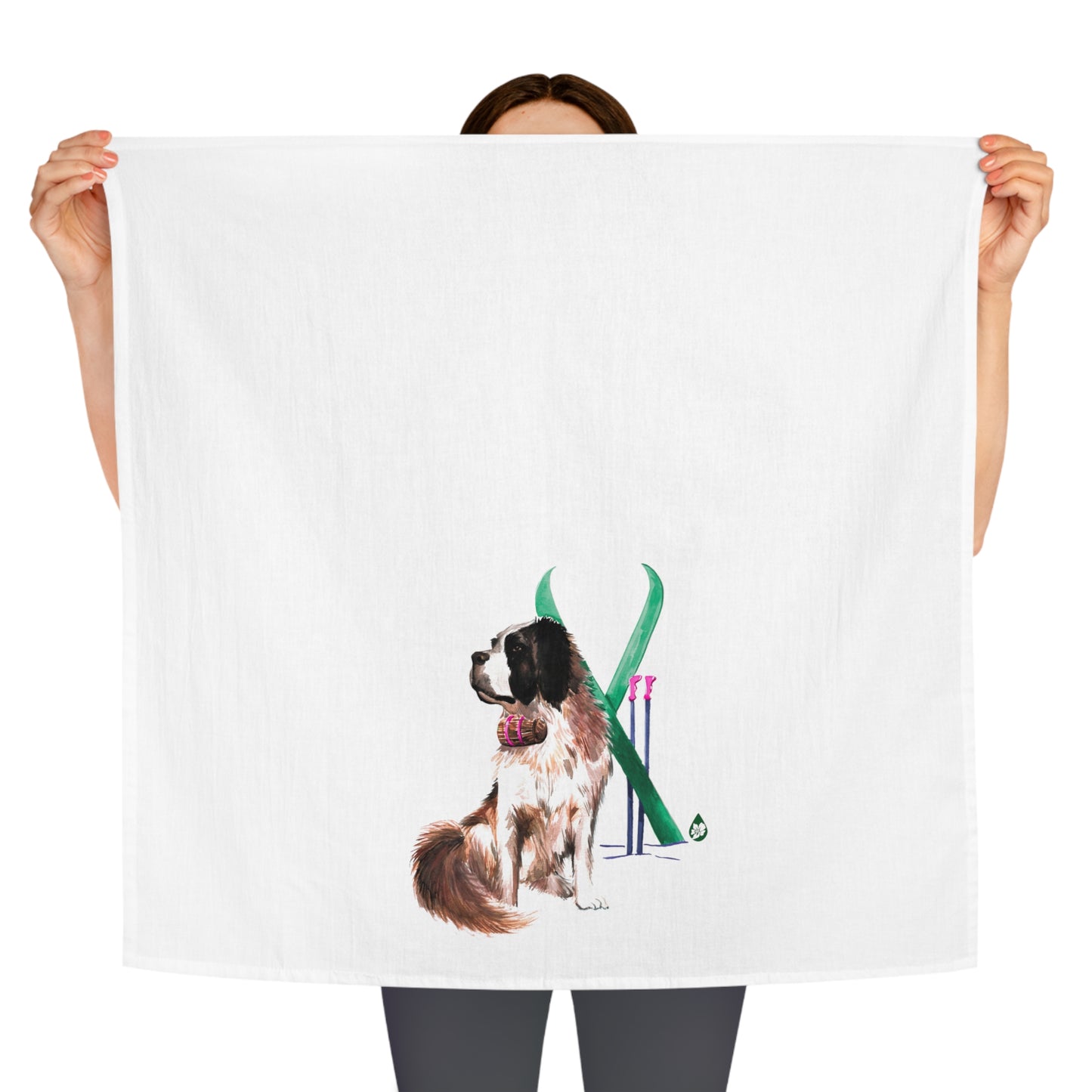 Snow Dog Tea Towel