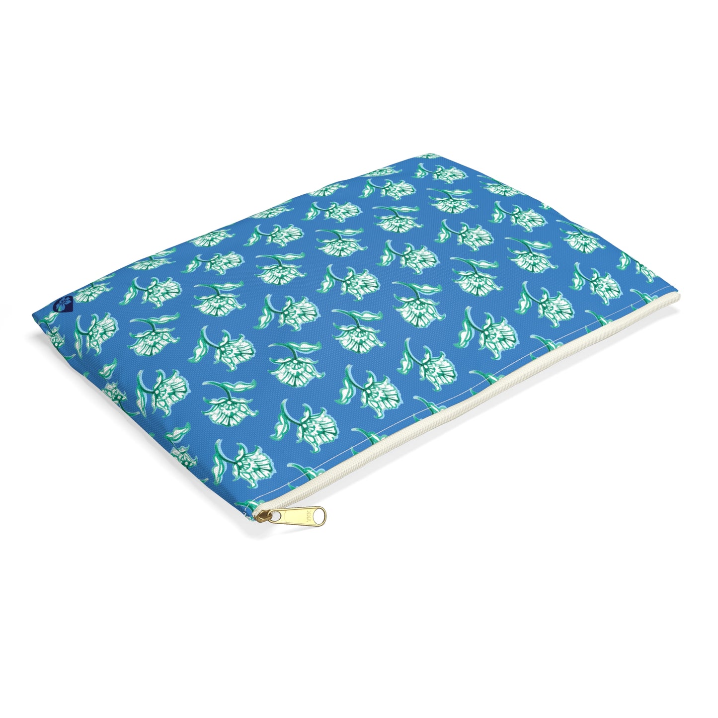 Watercolor Woodblock Zip Pouch