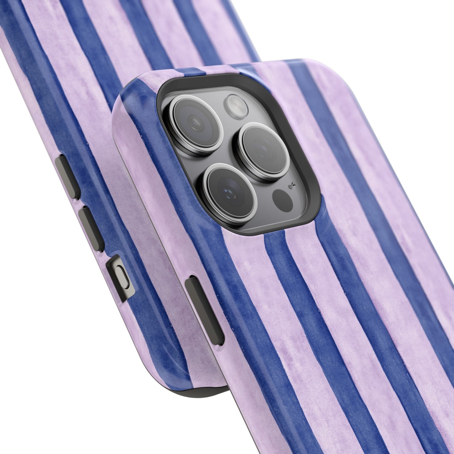 Good Dog Purple and Blue Striped Phone Case Iphone 15 Pro