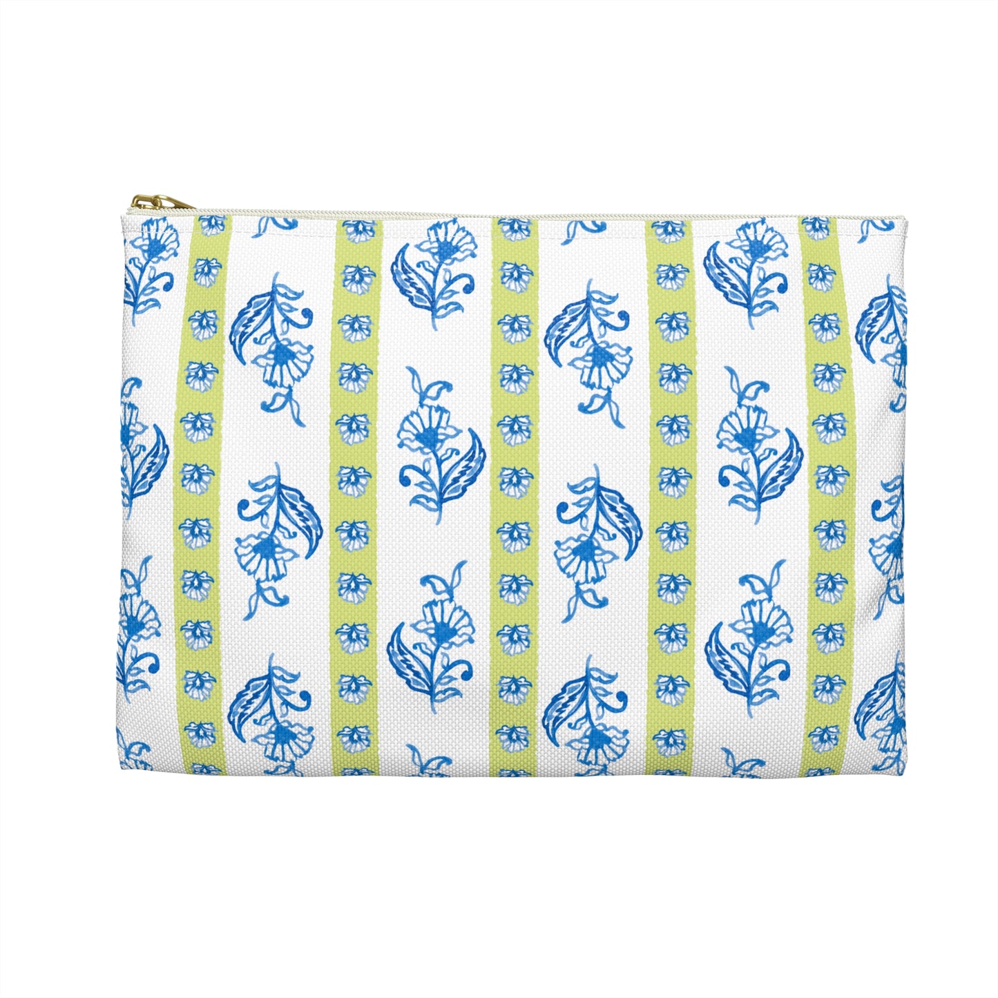 Watercolor Woodblock Striped Pouch