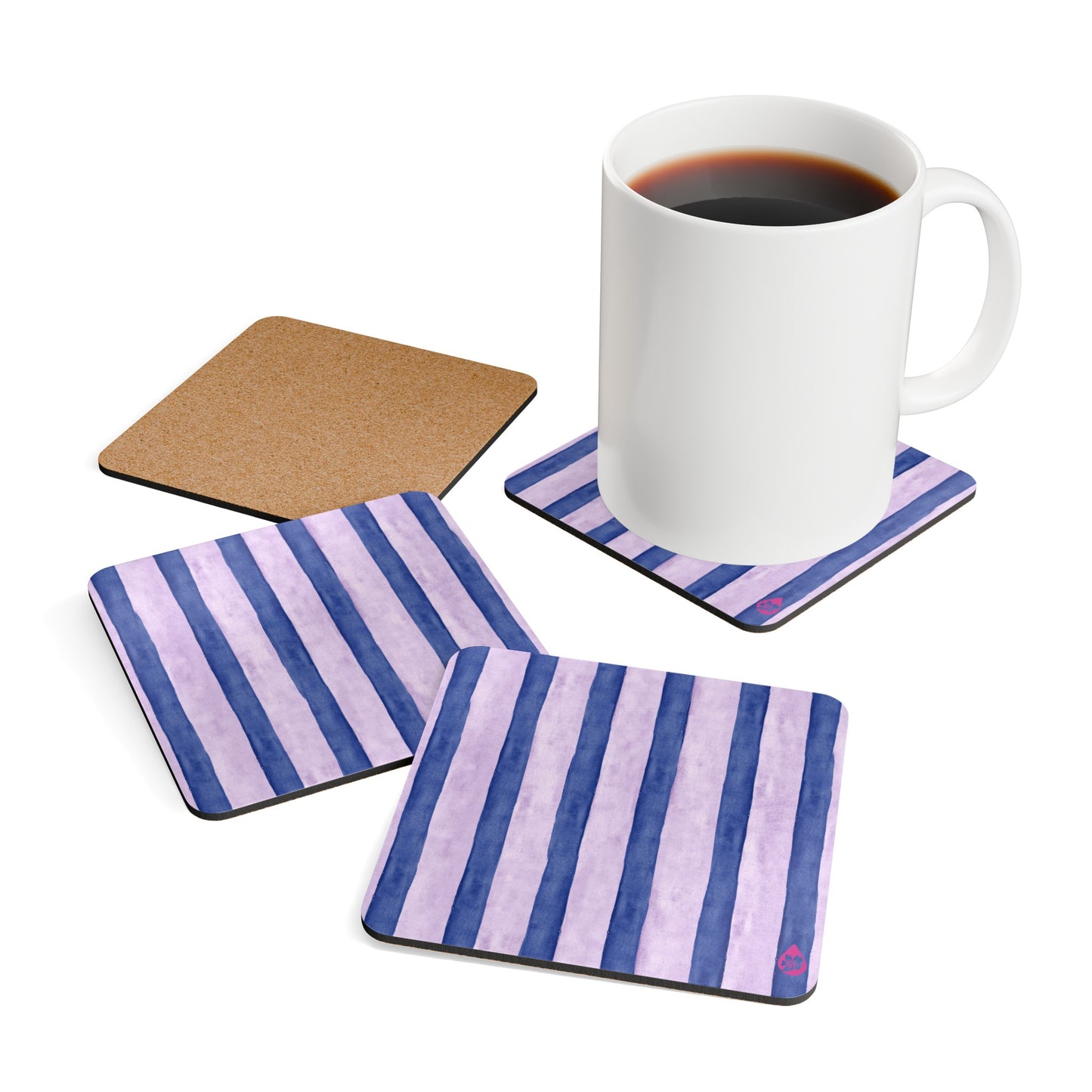 Painterly Stripe Coaster Set