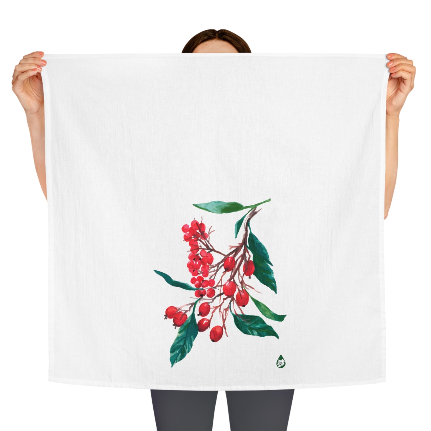 Winter Berries Tea Towel