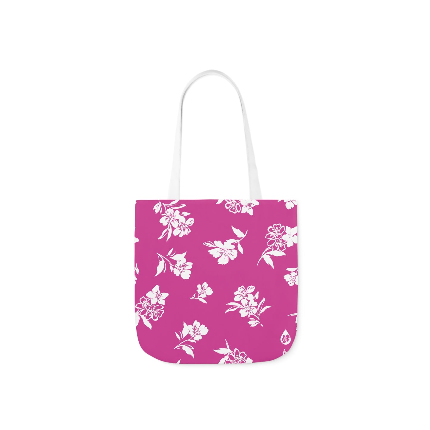 Inky Floral Canvas Tote Bag