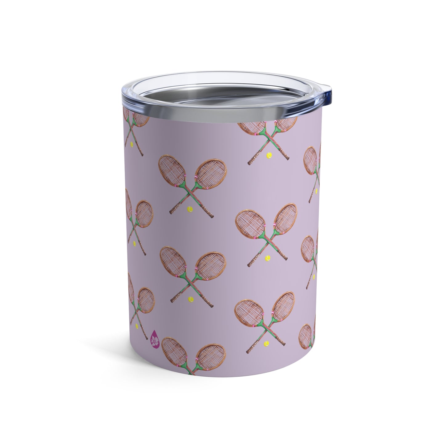 Side View of Match Point Tennis Tumbler In Hydrangea Colorway