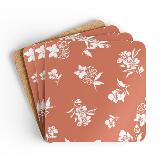Inky Floral Coaster Set