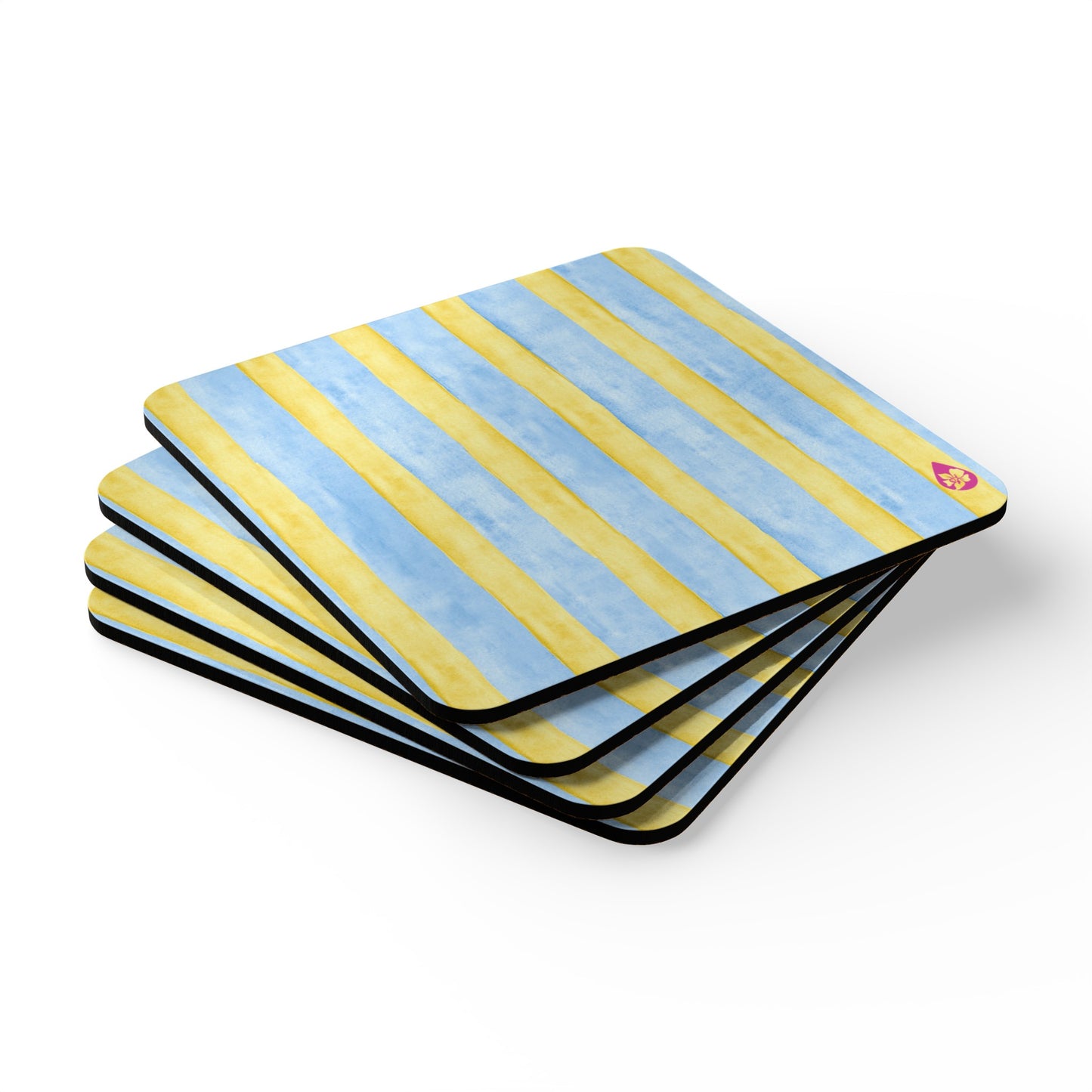 Painterly Stripe Coaster Set