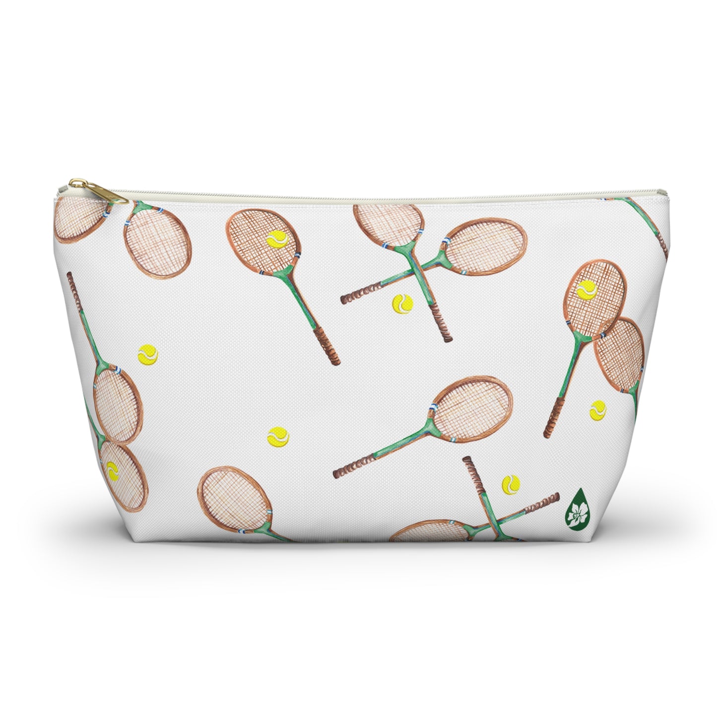 Back View of Match Point Tennis Pouch in Tennis Grass Green