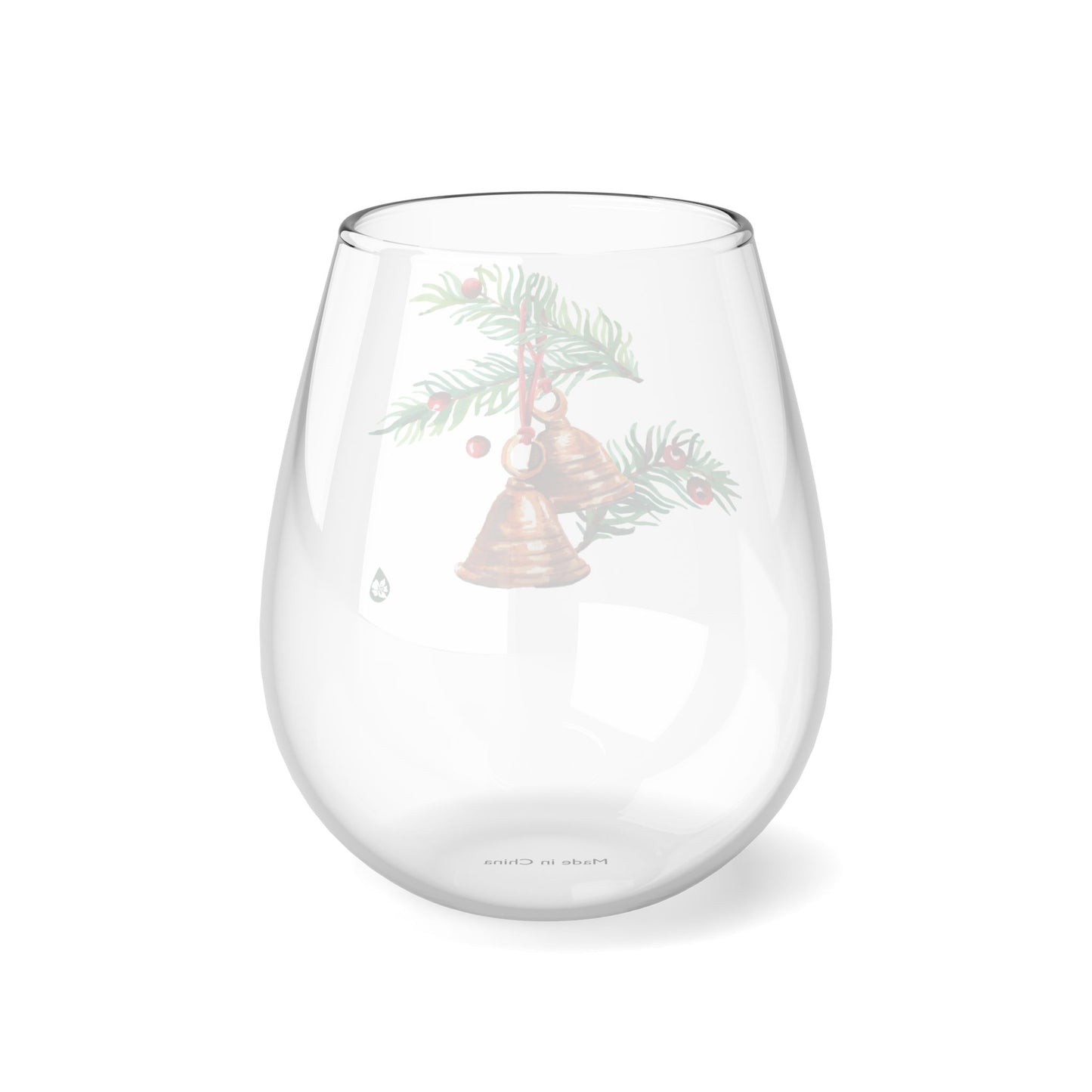 Winter Bells Stemless Wine Glass