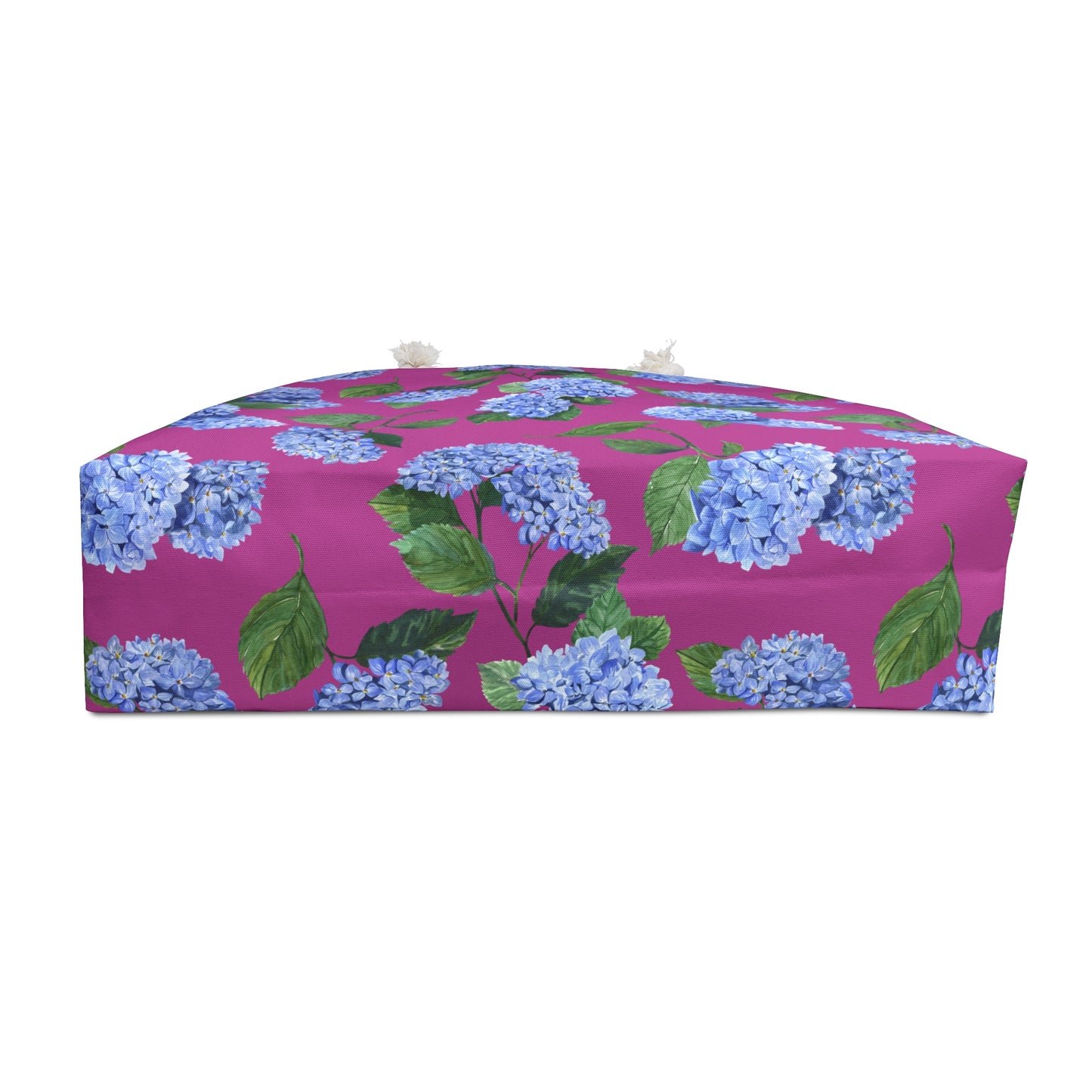 Hydrangea patterned Beach Weekender Bag Bottom View