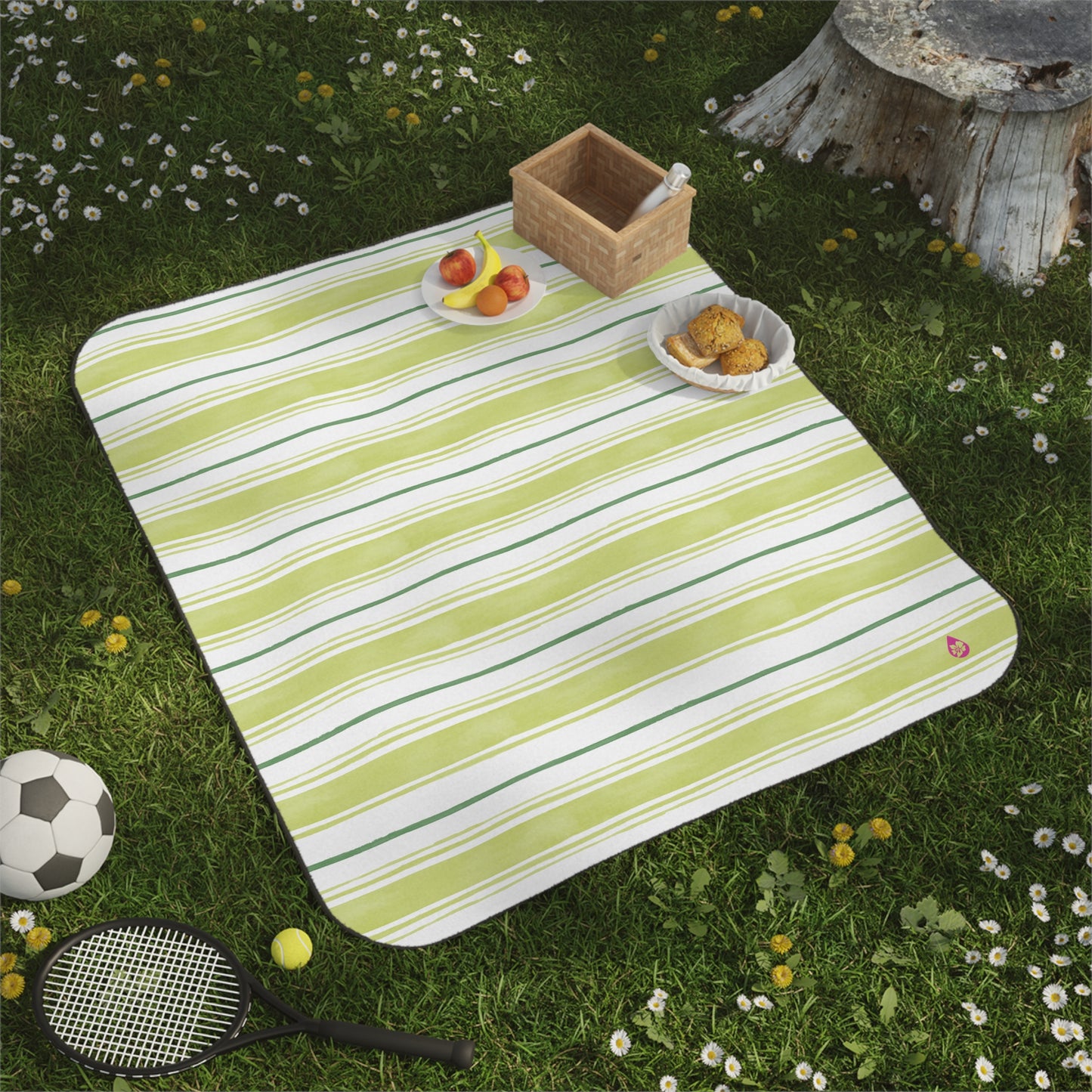 Painterly Stripe Picnic Blanket