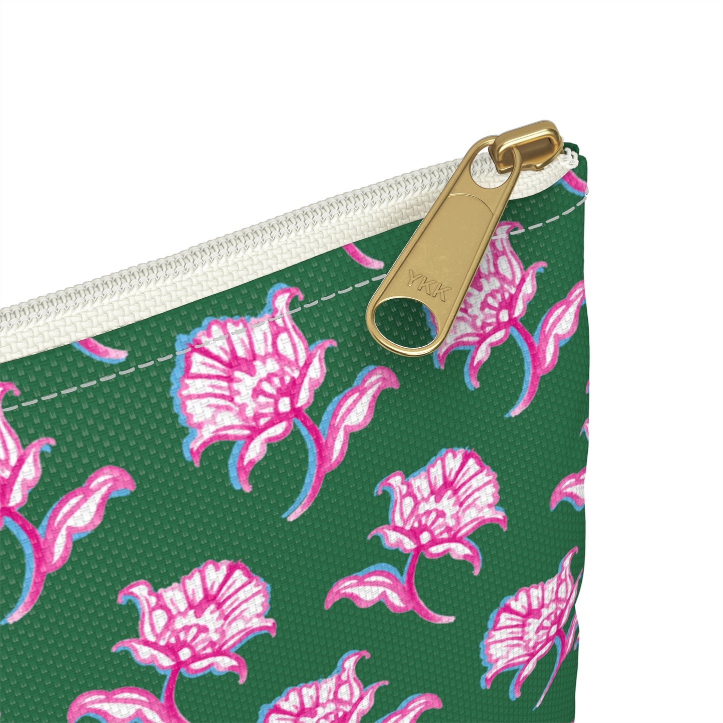 Watercolor Woodblock Zip Pouch