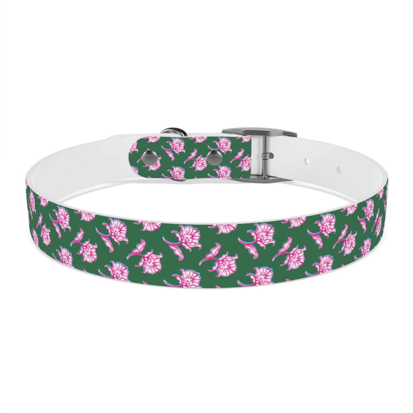 Watercolor Woodblock Dog Collar
