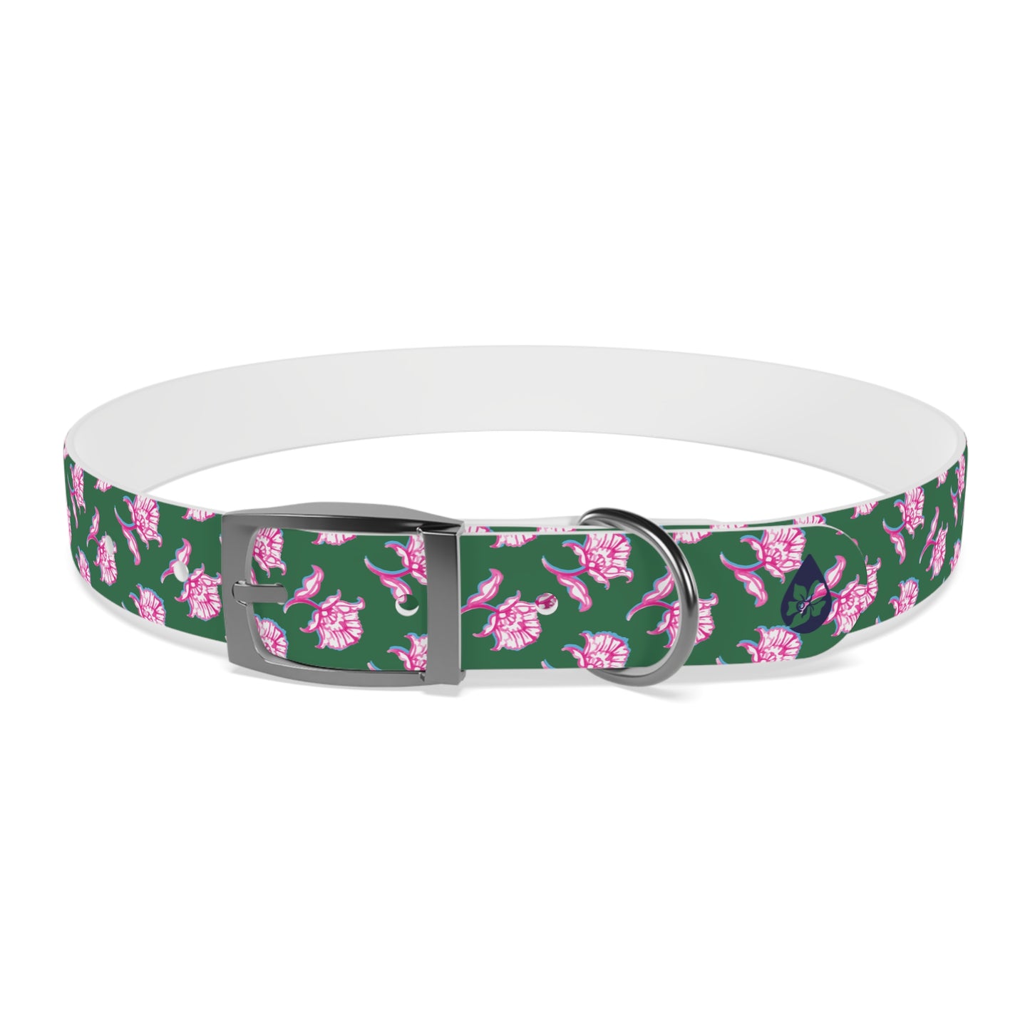 Watercolor Woodblock Dog Collar