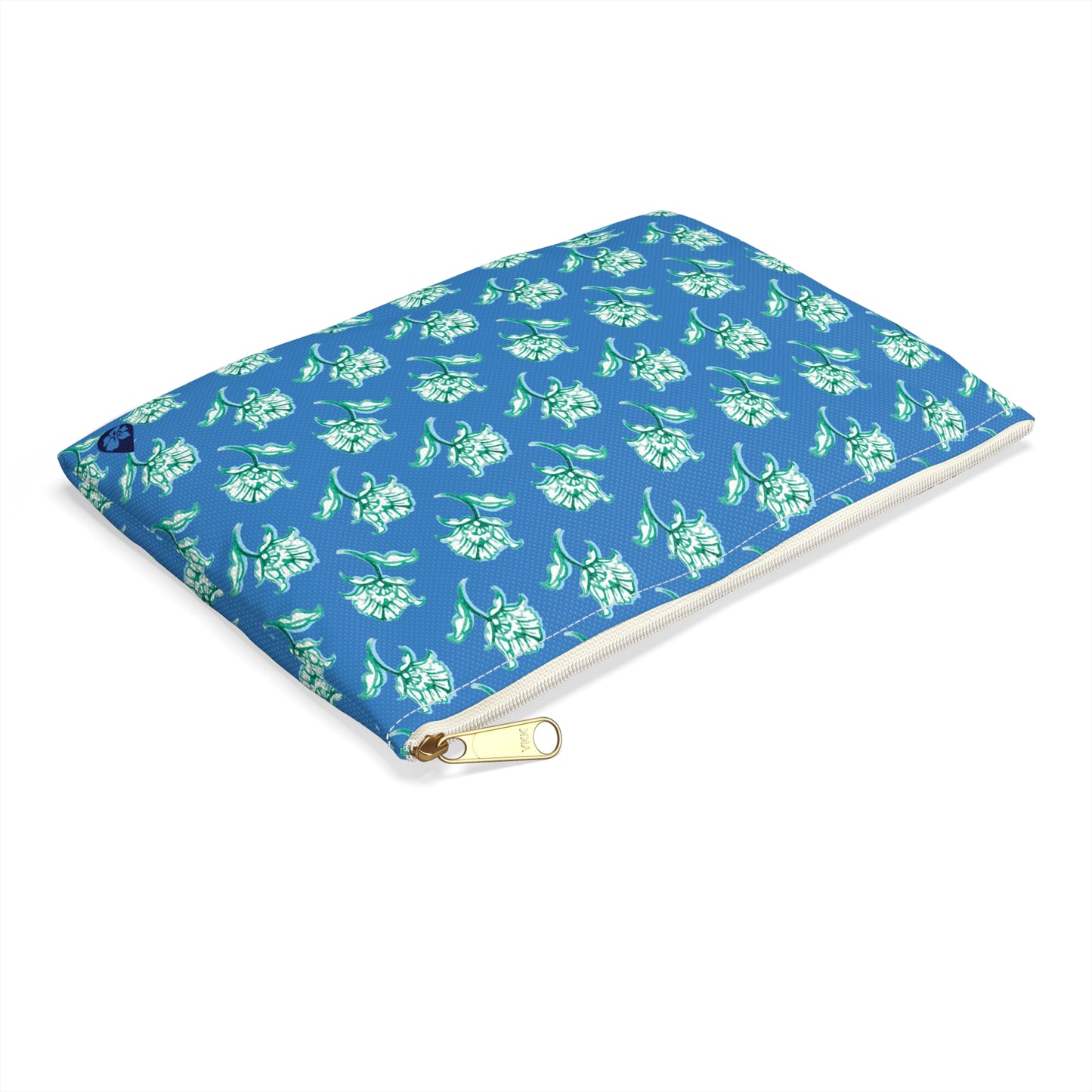 Watercolor Woodblock Zip Pouch