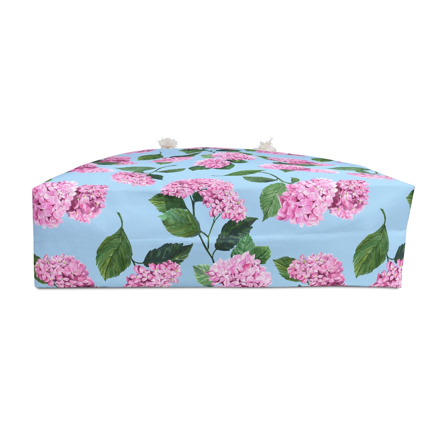 Hydrangea patterned Beach Weekender Bag Bottom View