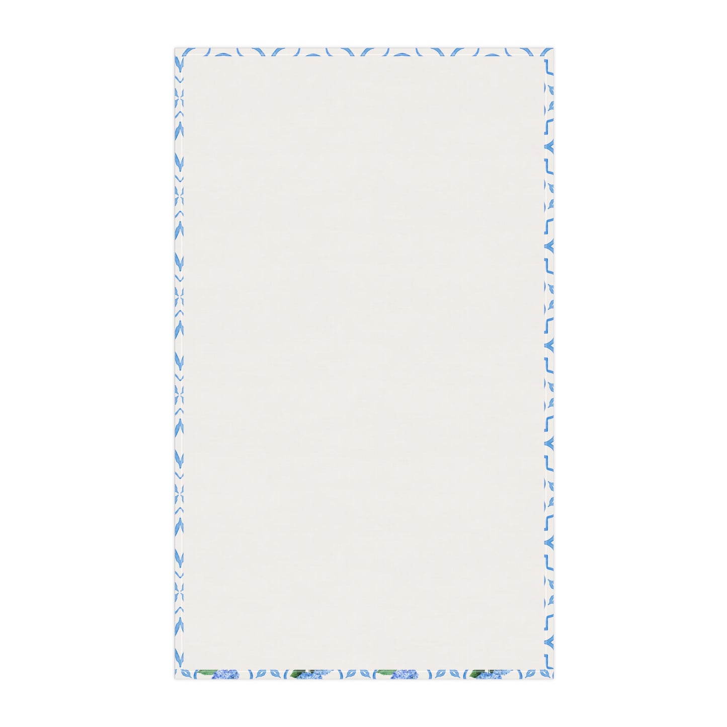 Garden Trellis Kitchen Towel back view in Cloudless Blue Colorway