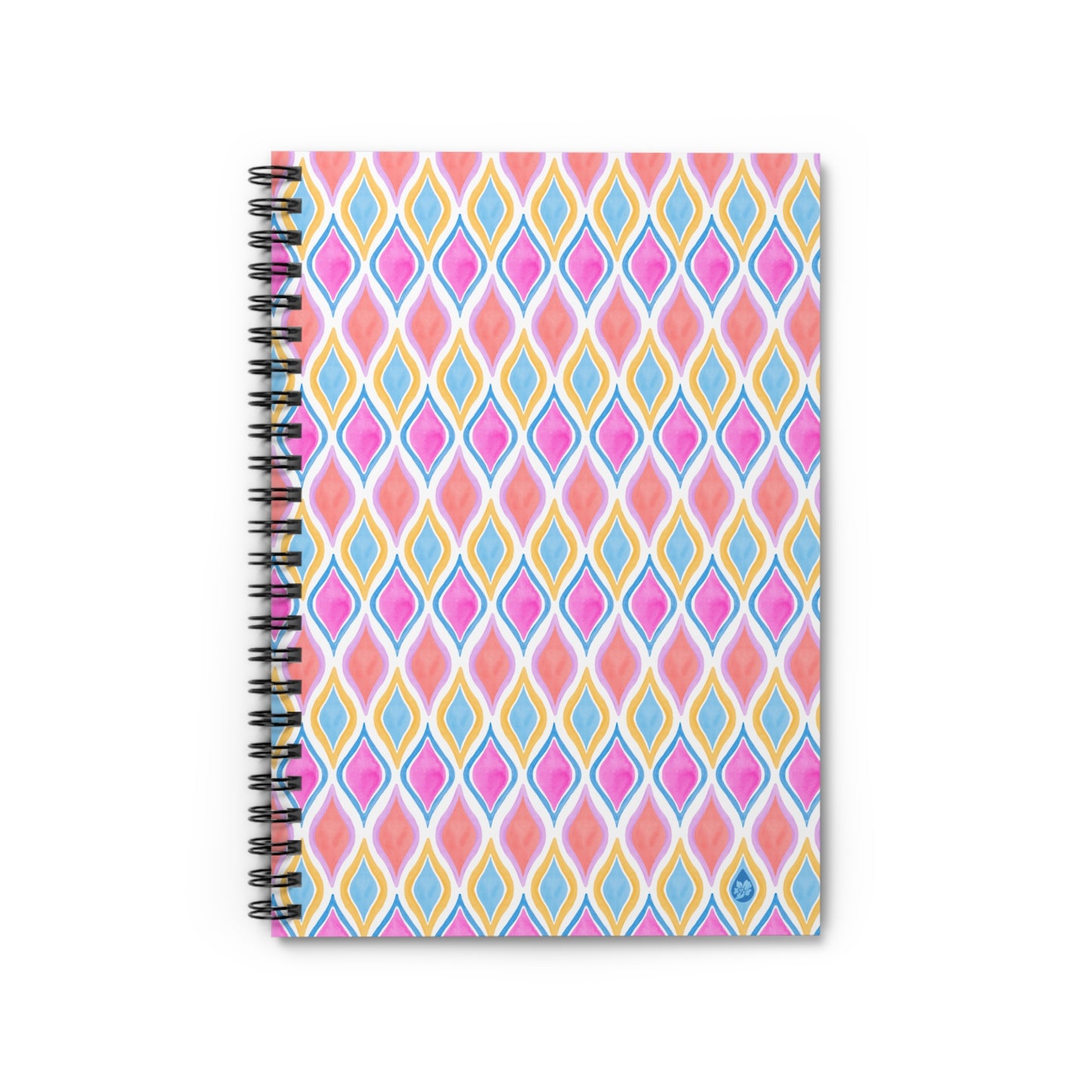 Painted Geo Spiral Notebook - Ruled Lines for Creative Minds