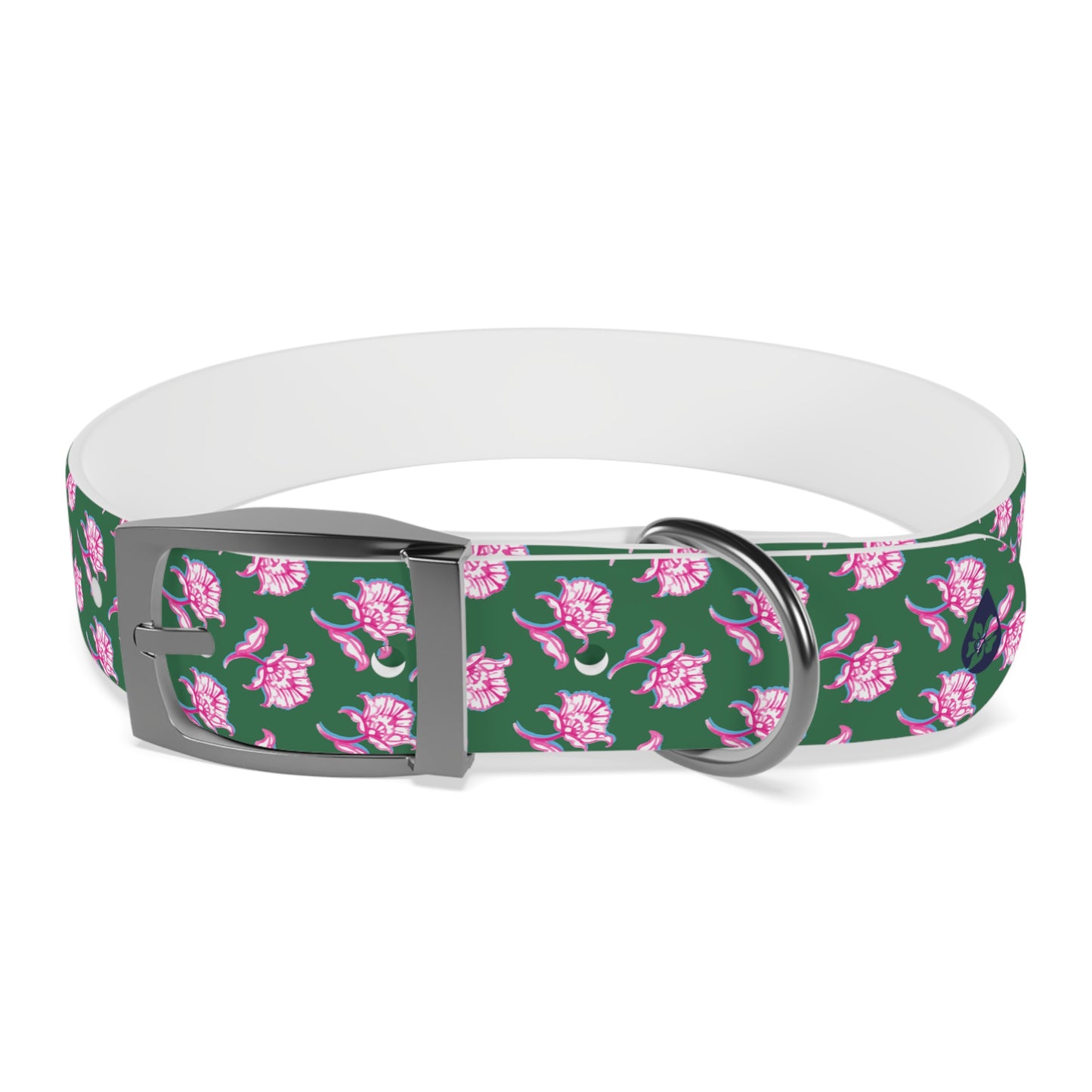 Watercolor Woodblock Dog Collar