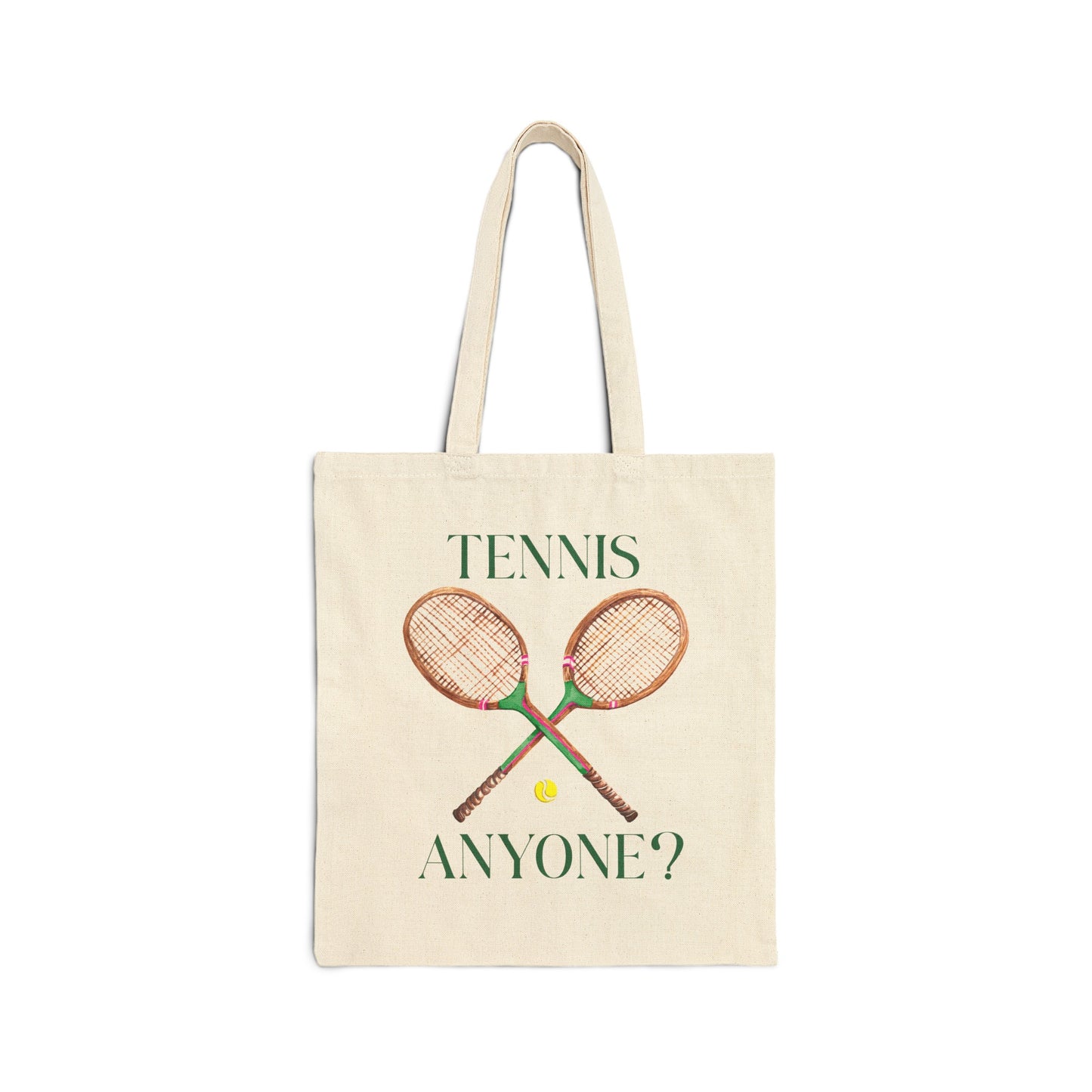 Tennis Anyone Illustrated Tennis Racquet Natural Tote bag