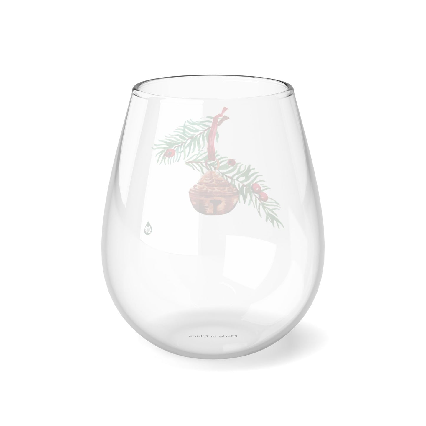 Winter Bells Stemless Wine Glass