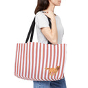 'GOOD DOG' Prep Stripe Weekender Tote Bag