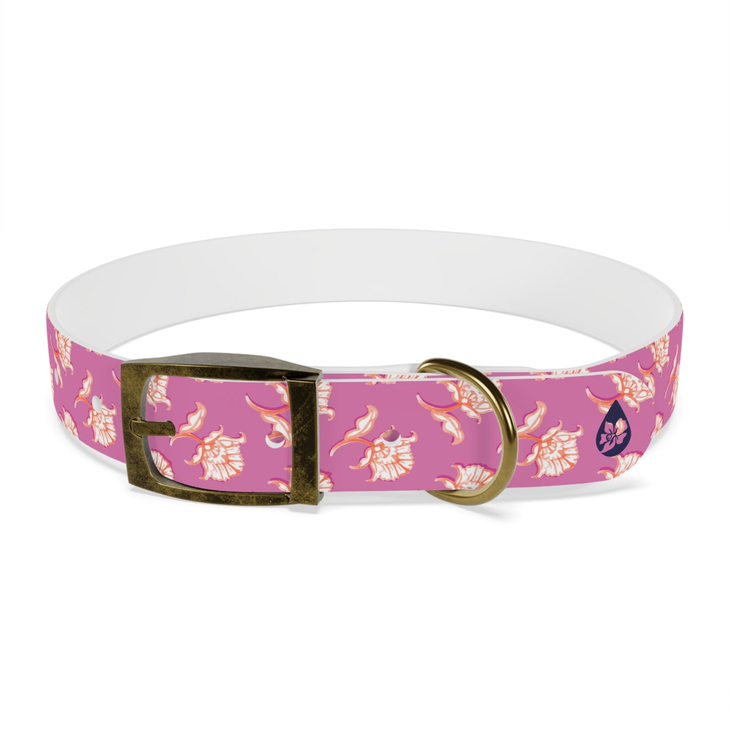 Watercolor Woodblock Dog Collar