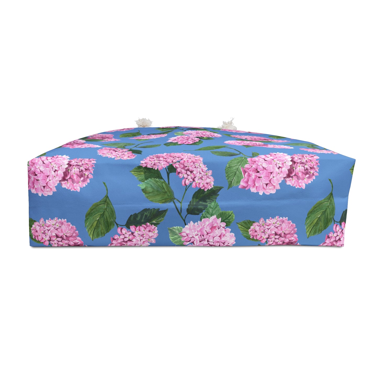 Hydrangea patterned Beach Weekender Bag Bottom View