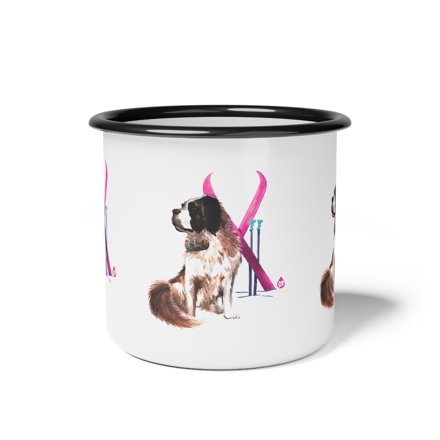 Snow Dog Enamel Camp Cup