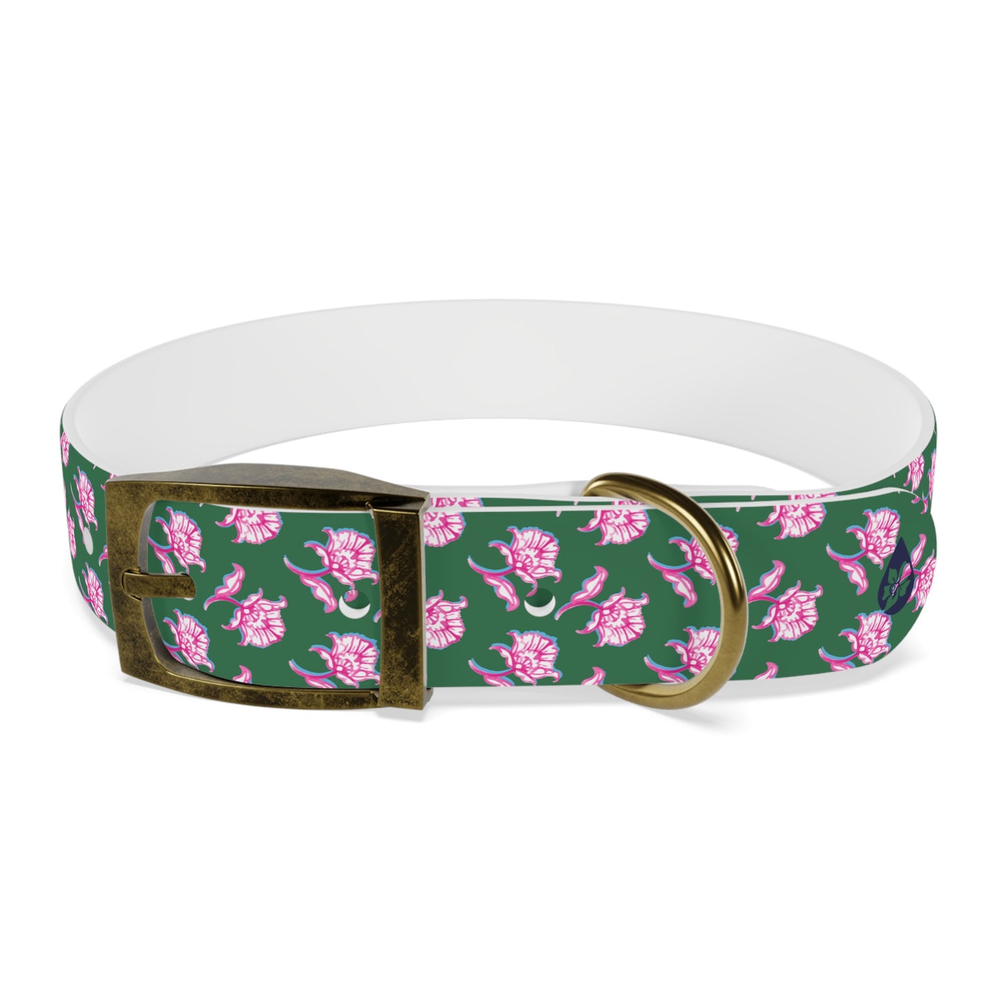 Watercolor Woodblock Dog Collar