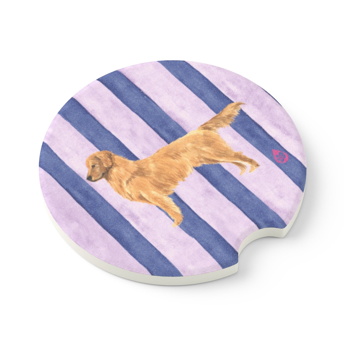 Good Dog Painted Stripe Car Coaster