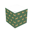 Good Dog Sticky Note Cube Side View in Tennis Grass Green