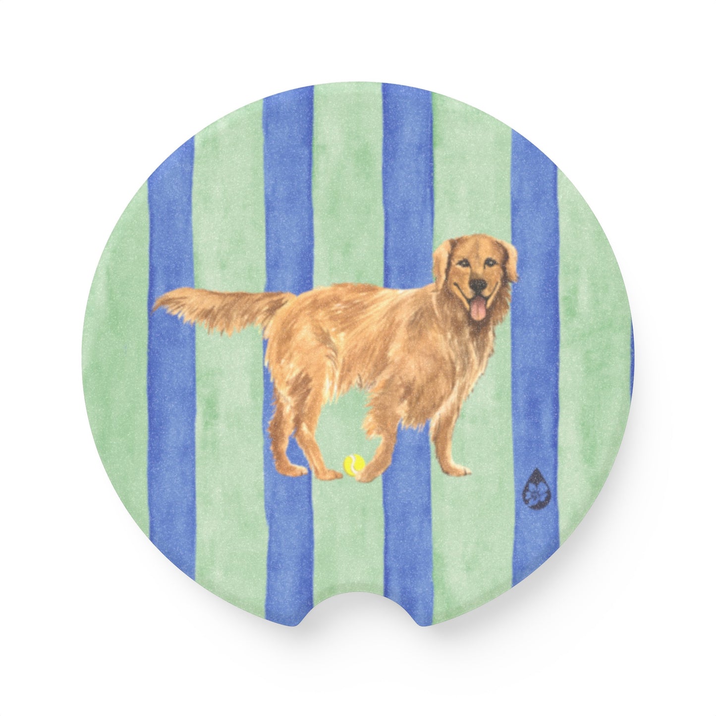 Good Dog Painted Stripe Car Coaster