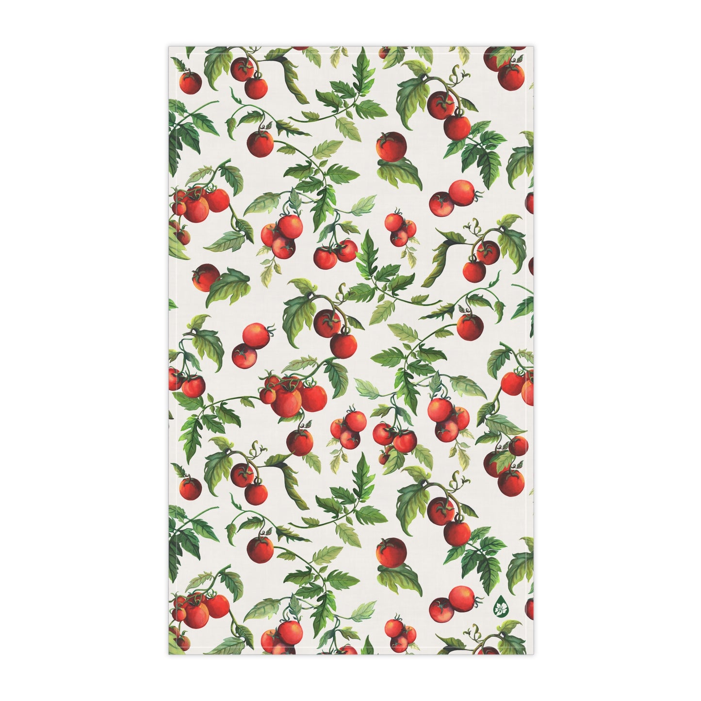 Front flat view of Tomato Tomato Kitchen Towel
