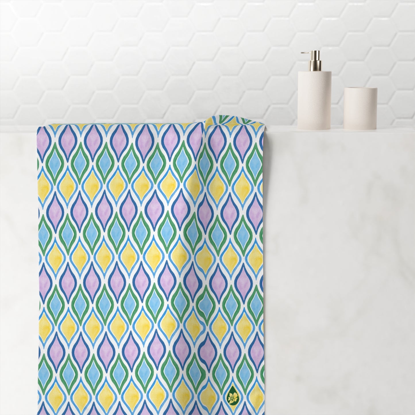 PAINTED GEO BEACH TOWEL