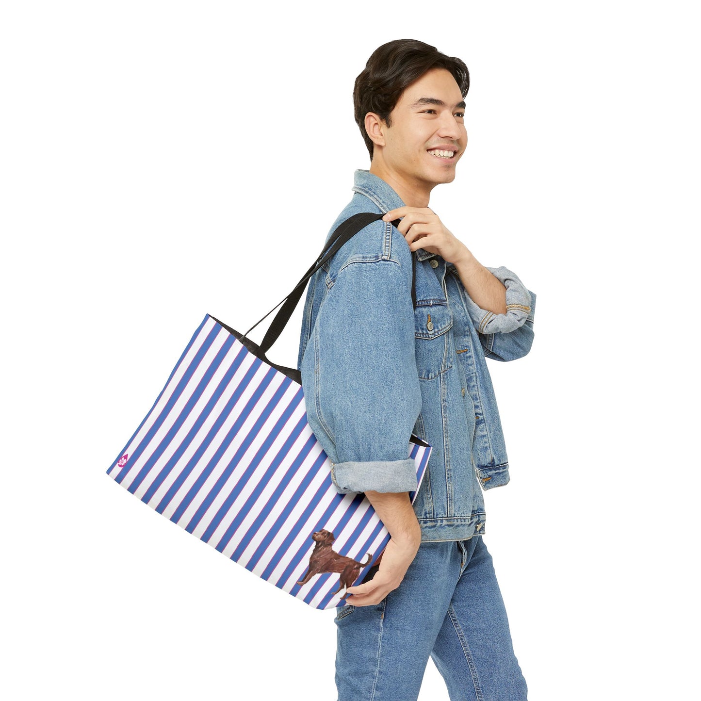 GOOD DOG Prep Stripe Weekender Tote Bag