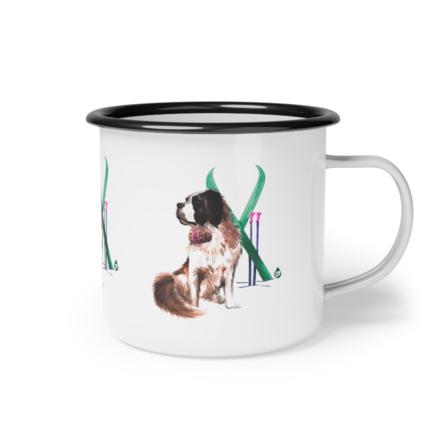 Snow Dog Enamel Camp Cup