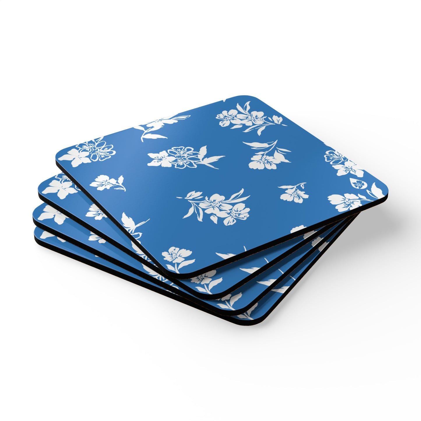 Inky Floral Coaster Set