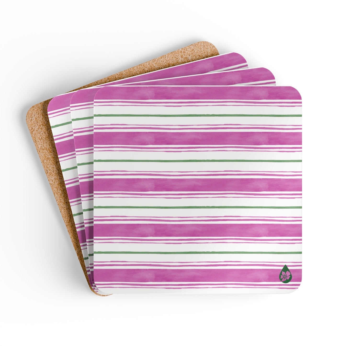 Painterly Stripe Coaster Set