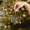 Freeze The Day Snowflake Glass Ornament