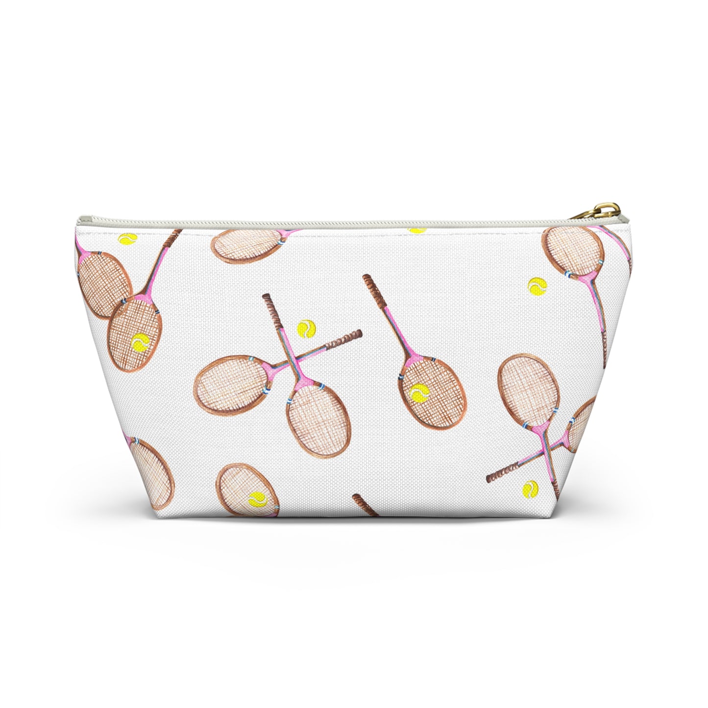 Front view of Match Point Tennis Travel Pouch in Peony Size Small