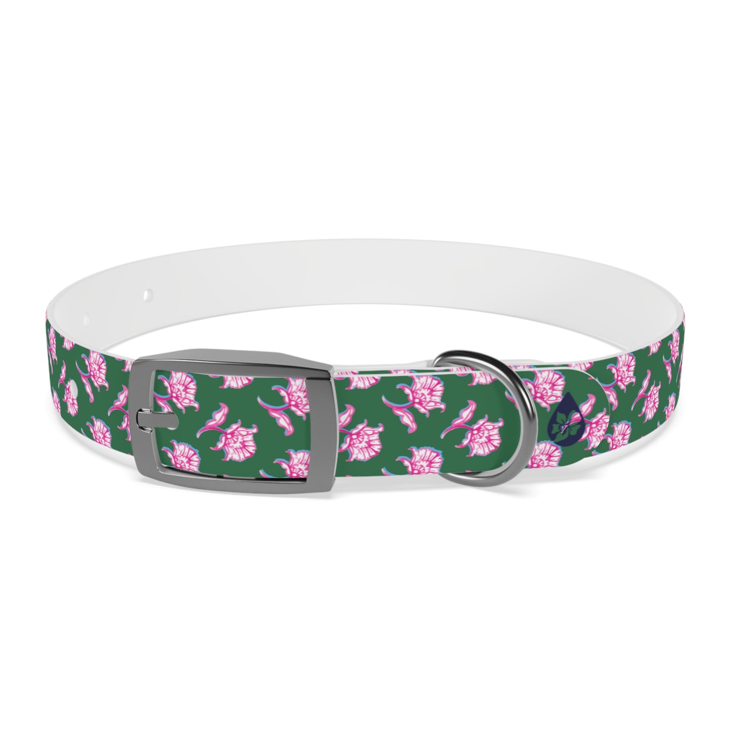 Watercolor Woodblock Dog Collar
