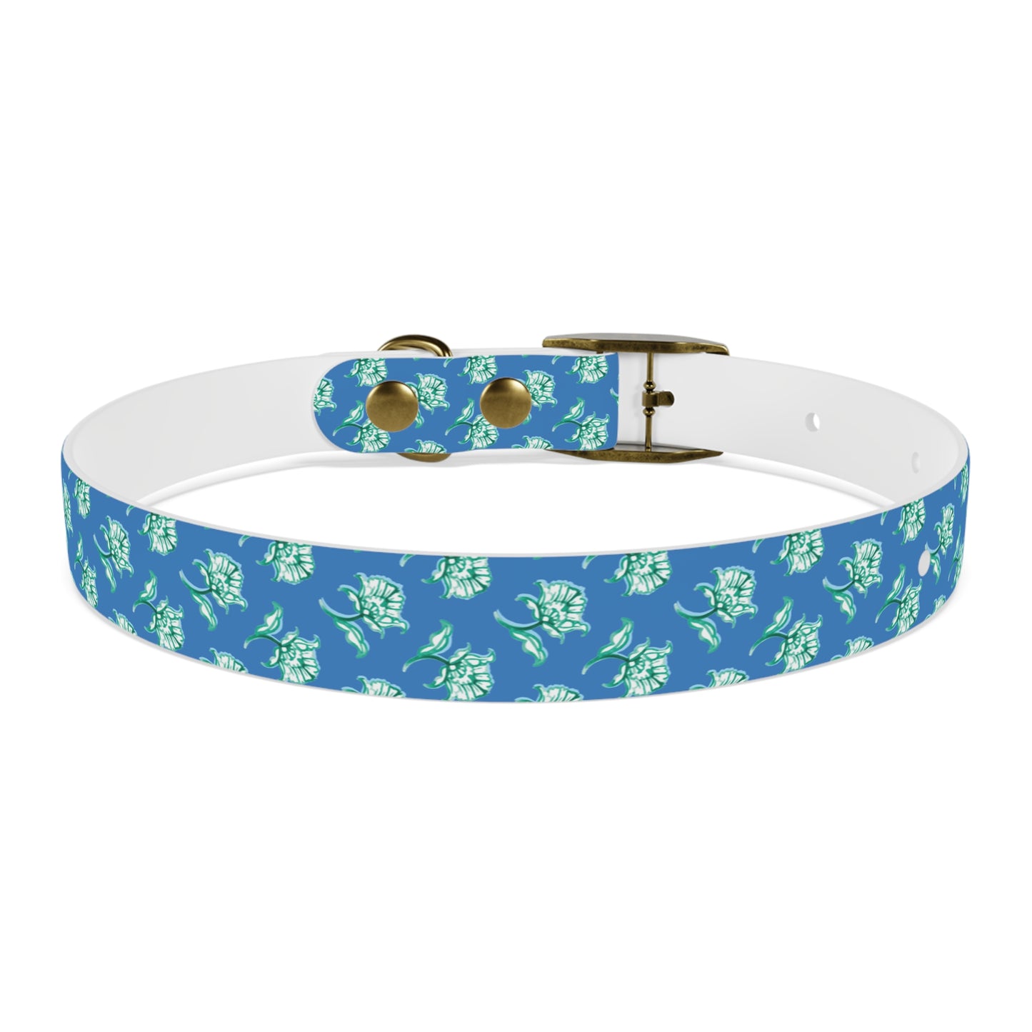 Watercolor Woodblock Dog Collar