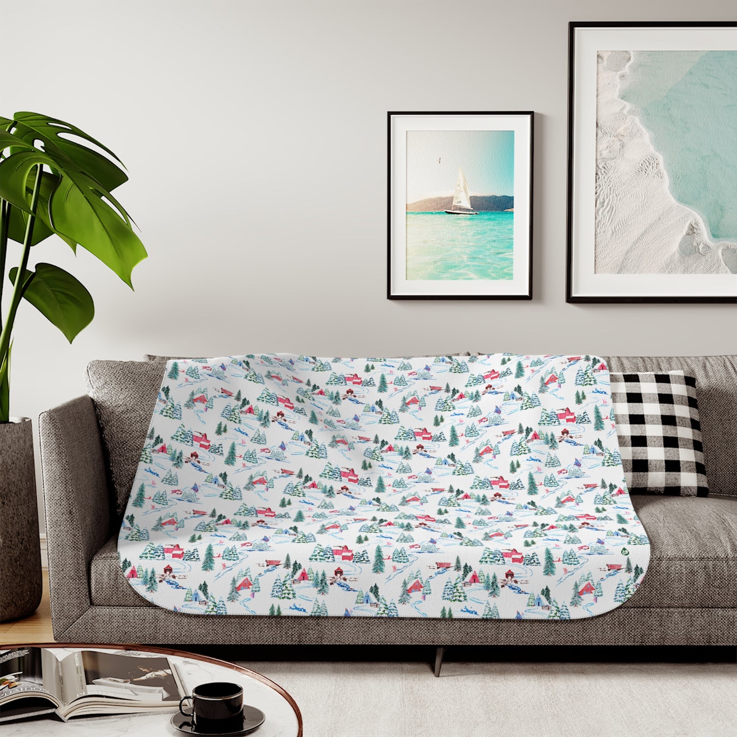 Ski Chalet Sherpa Blanket