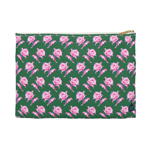 Watercolor Woodblock Zip Pouch
