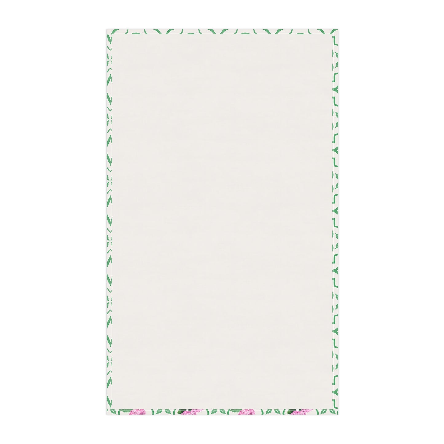 Garden Trellis Kitchen Towel back view in Tennis Grass Green Colorway