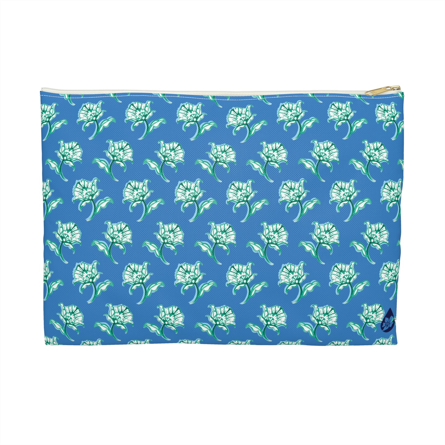 Watercolor Woodblock Zip Pouch