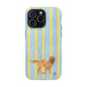 ood Dog Peony and Orange Striped Phone Case Iphone 15 Pro Max