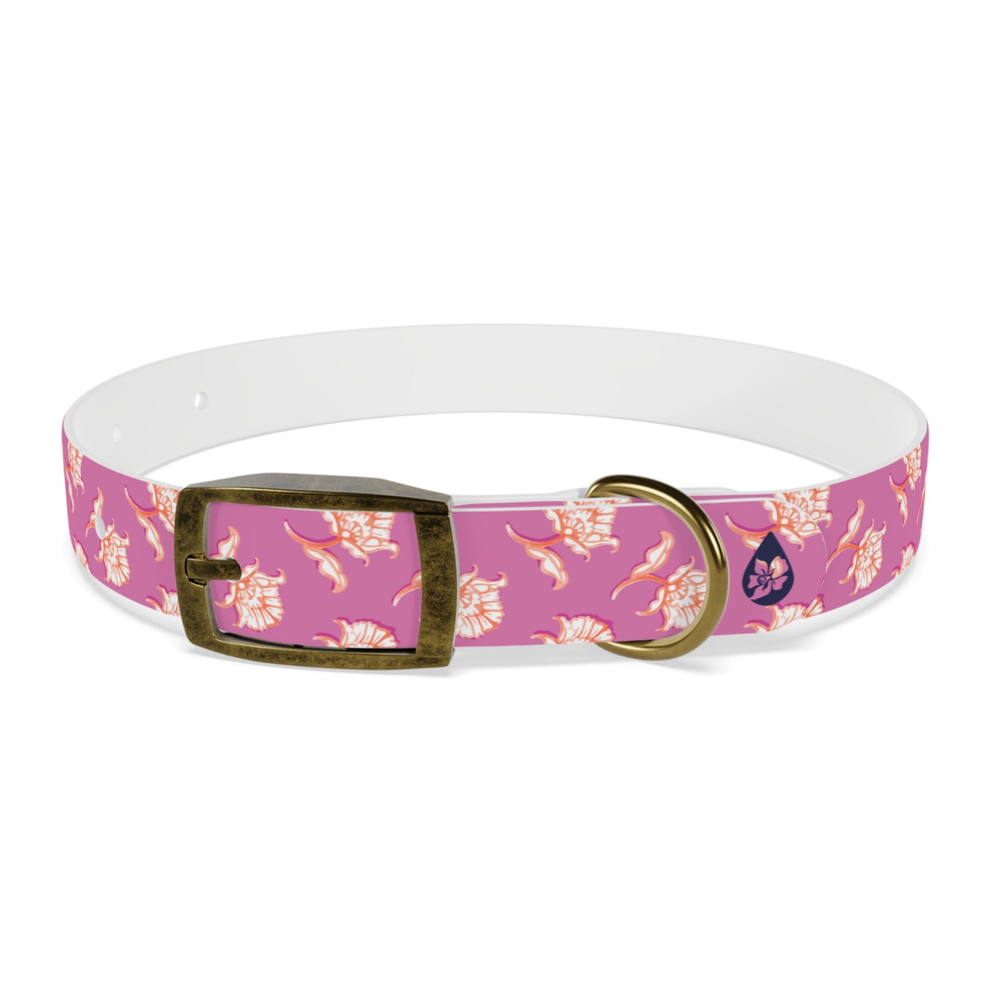 Watercolor Woodblock Dog Collar