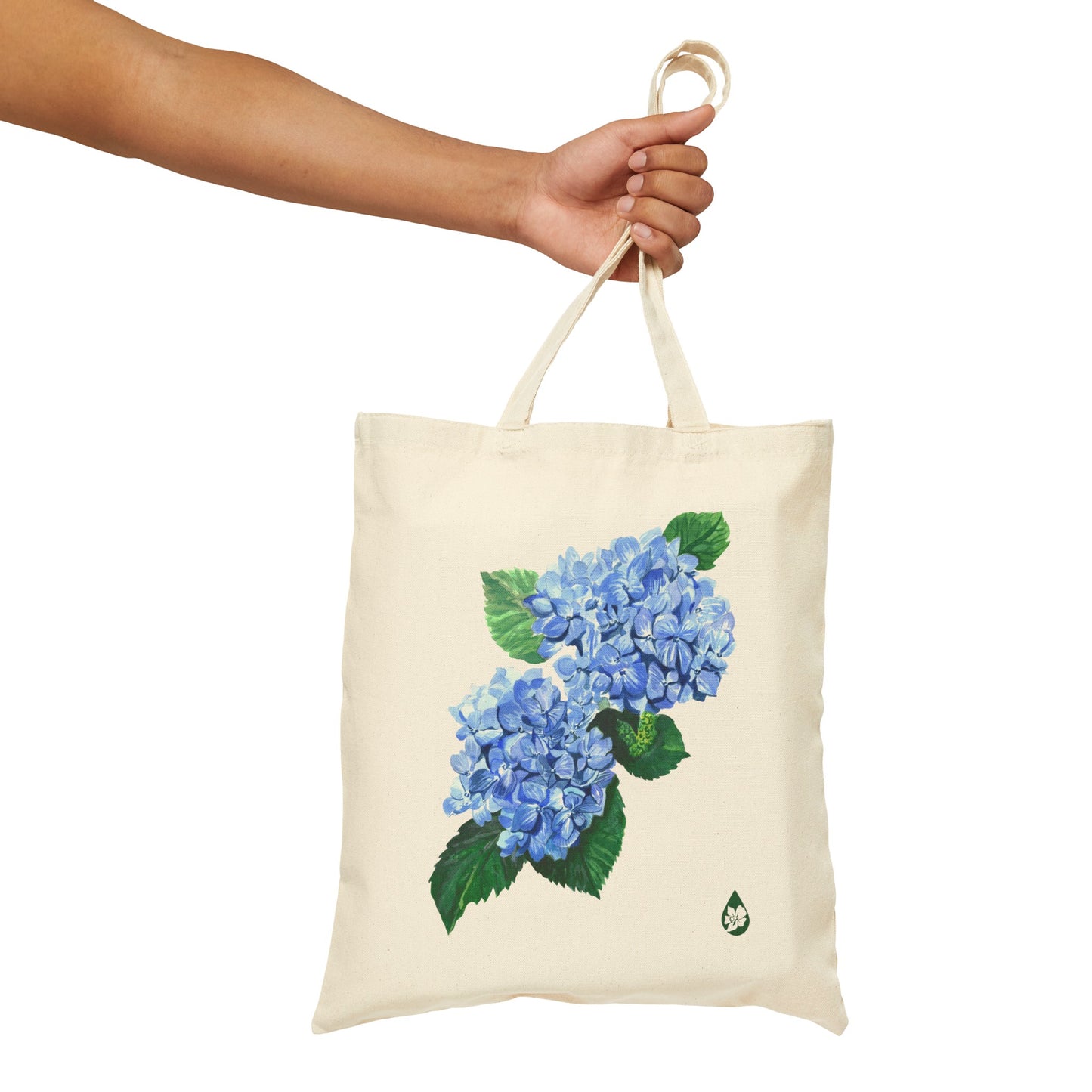 Botanical Hydrangea Canvas Tote Bag
